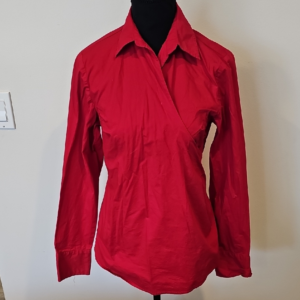 Mimi Maternoty Red Wrap Shirt for Women - Size Small